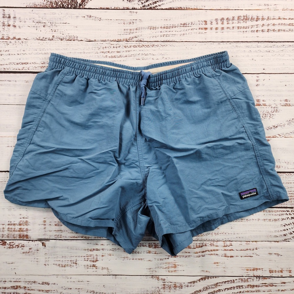 Patagonia Baggies Shorts 57058 Women's L Pigeon Blue Hiking Swim Nylon